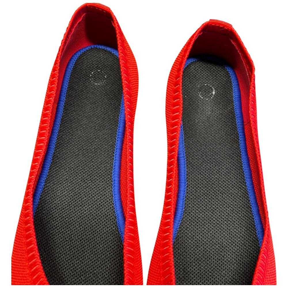 Shupua Women's Size 8 Red Ballet Flats Christmas Shoes Comfortable Knit - Picture 10 of 12